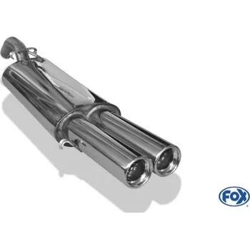 Tlumič výfuku Fox Sportauspuff koncový tlumič výfuku s koncovkou 2x76 Typ 13 pro Volkswagen Golf II s motorem 1.0, 1.3, 1.6, 1.8 SLEVA 2%