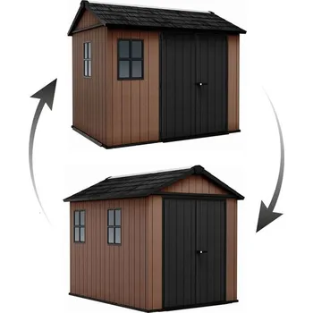 Zahradní domek KETER NEWTON PLUS WIDE 9 x 7,5 zahradní domek, 230 x 287 x 246 cm, hnědý 17212879 extended_warranty