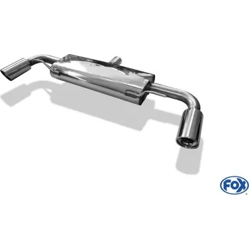 Tlumič výfuku Fox Sportauspuff koncový tlumič výfuku s koncovkou 1x100 Typ 17 na obou stranách pro Audi TT 8J s motorem 1.8, 2.0 TFSI, pro vozy s S-Line nárazníkem SLEVA 2%