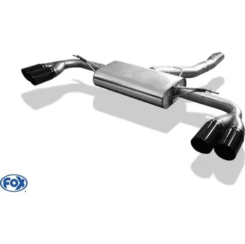 Tlumič výfuku Fox Sportauspuff koncový tlumič výfuku s koncovkou 2x90 Typ 25 černá na obou stranách pro BMW X4 F26 2014- s motorem 3.0, 3.0 d SLEVA 2%