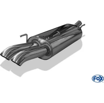 Tlumič výfuku Fox Sportauspuff koncový tlumič výfuku s koncovkou 2x63 Typ 28 pro Volkswagen Golf IV s motorem 1.6, 1.8, 1.9 TDI, 2.0 SLEVA 2%