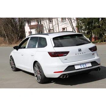 Tlumič výfuku Fox Sportauspuff koncový tlumič výfuku s koncovkou 2x80 Typ 25 na obou stranách pro Seat Leon 5F ST s motorem 2.0, ST Cupra 300 s pohonem všech kol SLEVA 2%