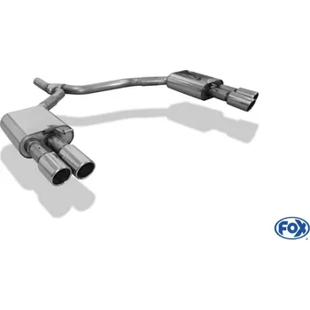 Tlumič výfuku Fox Sportauspuff koncový tlumič výfuku s koncovkou 2x90 Typ 16 na obou stranách pro Audi A6 4G 2011- s motorem 2.0 TDI SLEVA 2%