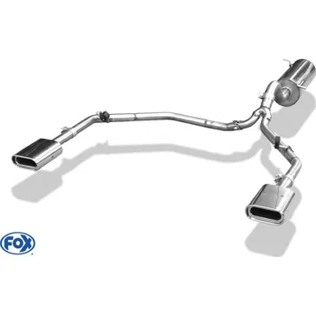 Tlumič výfuku Fox Sportauspuff koncový tlumič výfuku s koncovkou 160x80 Typ 53 na obou stranách pro Volkswagen Amarok 2010- s motorem 2.0 TDI, 3.0 TDI SLEVA 2%