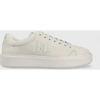 Pánská obuv Kožené tenisky Karl Lagerfeld MAXI KUP KL52217.2LL šedá 90X, EUR 45