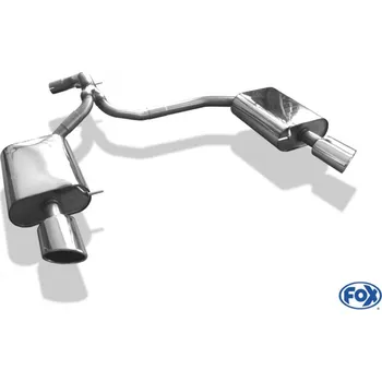 Tlumič výfuku Fox Sportauspuff koncový tlumič výfuku s koncovkou 115x85 Typ 38 na obou stranách pro Ford S-Max s motorem 2.0 SLEVA 2%