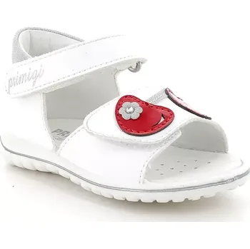 Dívčí sandály Dětské kožené sandály Primigi bílá barva, PSW 78645 7864522 00X, EUR 26
