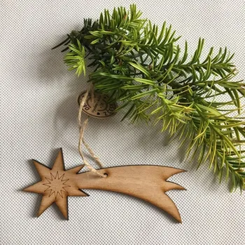 Vánoční dekorace Dřevěná kometa 3 velikosti Rozměry: 28 cm Kometa vánoční