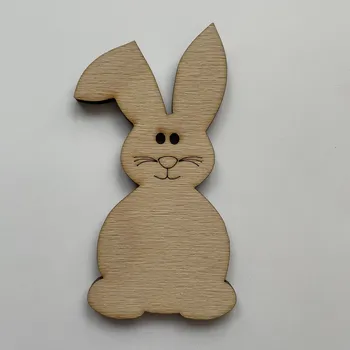 Velikonoční dekorace Dřevěný zajíc 11 cm