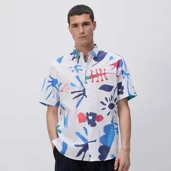 Reserved - Košile se vzorem regular fit - vícebarevná - 035EH-MLC - 035EH-MLC-XL