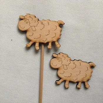 Velikonoční dekorace Dřevěná ovečka 10 cm Tvar: Zápich