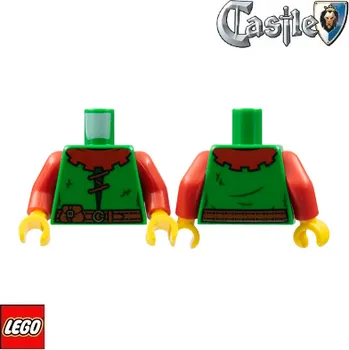 Stavebnice LEGO LEGO® Dílky na figurky LEGO Tělo potištěné Forestman / zelené / Torso CASTLE 973pb4754c01
