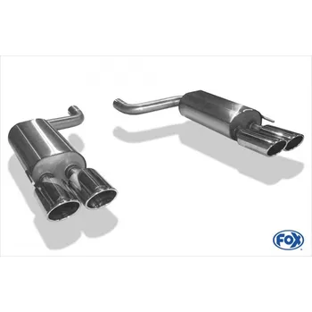 Tlumič výfuku Fox Sportauspuff koncový tlumič výfuku s koncovkou 2x115x85 Typ 32 na obou stranách pro Mercedes třída S s motorem 5.0 SLEVA 2%