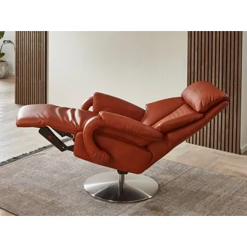 Křeslo Kožené polohovací televizní křeslo CODY LAZYLINE s manuálním polohováním