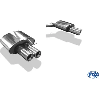 Tlumič výfuku Fox Sportauspuff koncový tlumič výfuku s koncovkou 2x90 Typ 13 na obou stranách pro BMW řada 5 F10 2011- s motorem 3.0 d SLEVA 2%