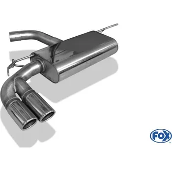 Tlumič výfuku Fox Sportauspuff koncový tlumič výfuku s koncovkou 2x80 Typ 16 pro Volkswagen Golf VII 2014- s motorem 1.4 SLEVA 2%
