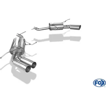 Tlumič výfuku Fox Sportauspuff koncový tlumič výfuku s koncovkou 2x76 Typ 10 na obou stranách pro Mercedes třída G 164 2006- s motorem 3.0 d, 4.0 D SLEVA 2%
