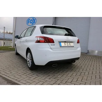 Tlumič výfuku Fox Sportauspuff koncový tlumič výfuku s koncovkou 145x65 Typ 59 na obou stranách pro Peugeot 308 II s motorem 1.2 SLEVA 2%