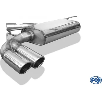Tlumič výfuku Fox Sportauspuff koncový tlumič výfuku s koncovkou 2x90 Typ 16 pro Volkswagen Beetle 16 2011- s motorem 1.4, 2.0 TDI, s pevnou ZN SLEVA 2%