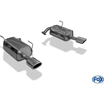 Tlumič výfuku Fox Sportauspuff koncový tlumič výfuku s koncovkou 115x85 Typ 44 na obou stranách pro Subaru Levorg 2015- s motorem 1.6 SLEVA 2%