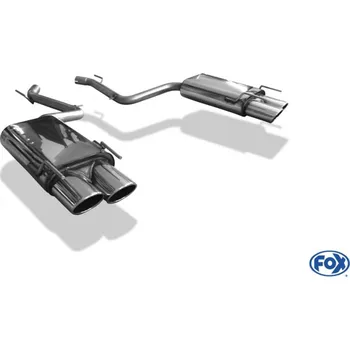 Tlumič výfuku Fox Sportauspuff koncový tlumič výfuku s koncovkou 2x115x85 Typ 32 na obou stranách pro Mercedes třída S 221 s motorem 3.5, 4.7, 5.5 SLEVA 2%
