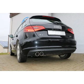 Tlumič výfuku Fox Sportauspuff koncový tlumič výfuku s koncovkou 2x90 Typ 16 pro Audi A3 2012- s motorem 1.2 TFSI, 1.4 TFSI, 1.6 TDI, 2.0 TDI SLEVA 2%