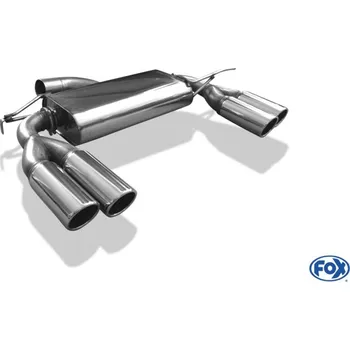 Tlumič výfuku Fox Sportauspuff koncový tlumič výfuku s koncovkou 2x80 Typ 16 na obou stranách pro Volkswagen Beetle 16 2011- s motorem 1.2, s víceprv. ZN SLEVA 2%