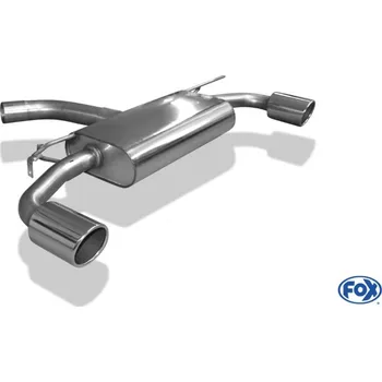 Tlumič výfuku Fox Sportauspuff koncový tlumič výfuku s koncovkou 1x100 Typ 16 na obou stranách pro Volkswagen Golf VII 2017- s motorem 1.0, 1.4, 1.5 SLEVA 2%