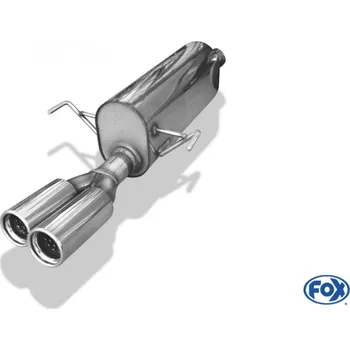 Tlumič výfuku Fox Sportauspuff koncový tlumič výfuku s koncovkou 2x76 Typ 13 pro Opel Astra H s motorem 1.6 Turbo, 2.0 Turbo, Kombi SLEVA 2%