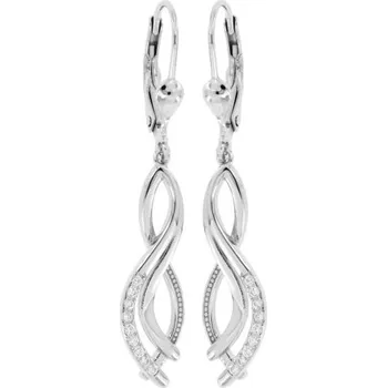 Náušnice Zlatnictví U Kostela Stříbrné náušnice s bílým zirkonem 453 1071026721