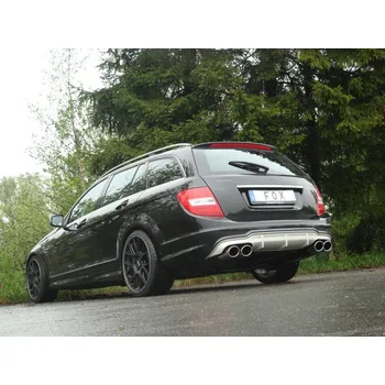 Tlumič výfuku Fox Sportauspuff koncový tlumič výfuku s koncovkou pro Mercedes třída C 204 2007- s motorem 1.6, 1.8, 2.2 D, facelift, pro vozy s AMG-paketem a C63 difuzorem SLEVA 2%