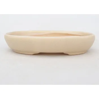 Květináč Keramická bonsai miska 13,5 x 10 x 3 cm béžová