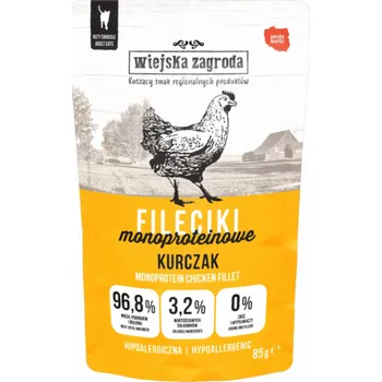 Krmivo pro kočku WIEJSKA ZAGRODA Kuřecí Monoproteinové Filety – mokré krmivo pro kočky – 85g