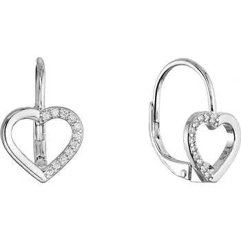 Náušnice Evolution Group Stříbrné náušnice srdce 11716.1