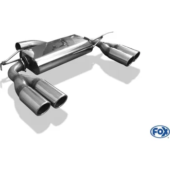 Tlumič výfuku Fox Sportauspuff koncový tlumič výfuku s koncovkou 2x90 Typ 16 na obou stranách pro Volkswagen Beetle 16 2011- s motorem 1.2, s pevnou ZN SLEVA 2%