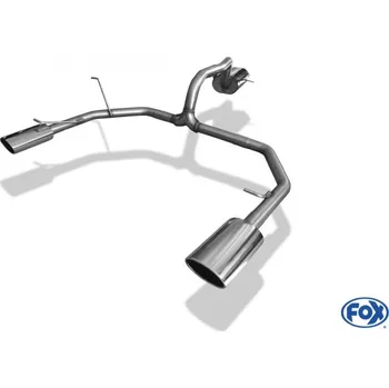 Tlumič výfuku Fox Sportauspuff koncový tlumič výfuku s koncovkou 140x90 Typ 32 na obou stranách pro Mitsubishi Pajero s motorem 3.2 D l SLEVA 2%