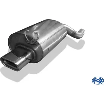 Tlumič výfuku Fox Sportauspuff koncový tlumič výfuku s koncovkou 135x80 Typ 53 pro Mercedes SL 129 s motorem 2.8, 3.0, 3.2, 5.0 SLEVA 2%