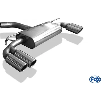 Tlumič výfuku Fox Sportauspuff koncový tlumič výfuku s koncovkou 2x80 Typ 16 na obou stranách pro Seat Leon 5F 2012- s motorem 1.8, 2.0 TDI SLEVA 2%