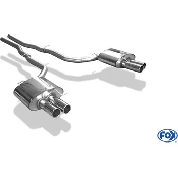 Tlumič výfuku Fox Sportauspuff koncový tlumič výfuku s koncovkou 2x80 Typ 12 na obou stranách pro BMW řada 5 F10, F11 2011- s motorem 3.0 d SLEVA 2%