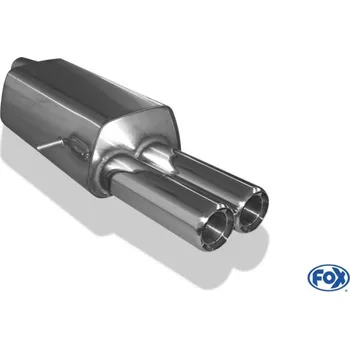 Tlumič výfuku Fox Sportauspuff koncový tlumič výfuku s koncovkou 2x80 Typ 64 pro Ford Galaxy 2000- s motorem 1.8 T, 2.8 V6 SLEVA 2%