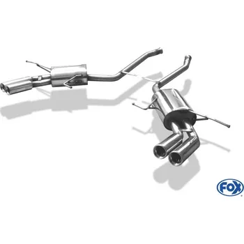 Tlumič výfuku Fox Sportauspuff koncový tlumič výfuku s koncovkou 2x76 Typ 13 na obou stranách pro Mercedes třída M W164 s motorem 3.0 d, 3.5, 5.0 SLEVA 2%