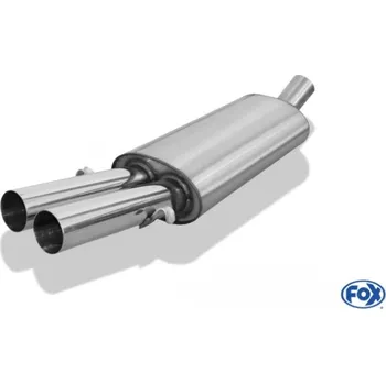 Tlumič výfuku Fox Sportauspuff koncový díl výfuku s koncovkou 2x63 Typ 10 pro Audi 90 89 s motorem 1.6, 1.6 D/TD, 1.8, 1.9 TD, 2.0, 2.0 16V, 2.3, 2.6, 2.8 SLEVA 2%