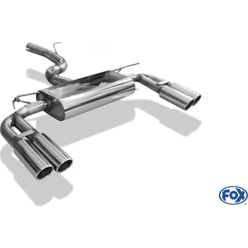 Tlumič výfuku Fox Sportauspuff koncový tlumič výfuku s koncovkou 2x80 Typ 16 na obou stranách pro Seat Ateca 4X4 2016- s motorem 1.4 TSI SLEVA 2%