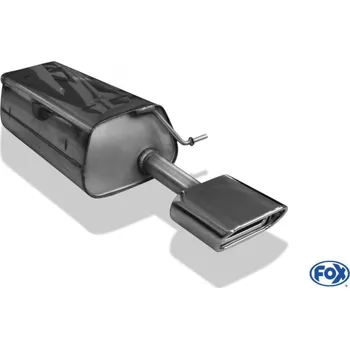 Tlumič výfuku Fox Sportauspuff koncový tlumič výfuku s koncovkou 150x70 Typ 53 pro Mazda 2 DY s motorem 1.2, 1.4 SLEVA 2%