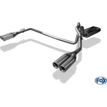Tlumič výfuku Fox Sportauspuff koncový tlumič výfuku s koncovkou 2x80 Typ 13 na obou stranách pro Jeep Grand Cherokee WG, WJ s motorem 2.7 TD, 3.1 TD, 4.0, 4.7 SLEVA 2%