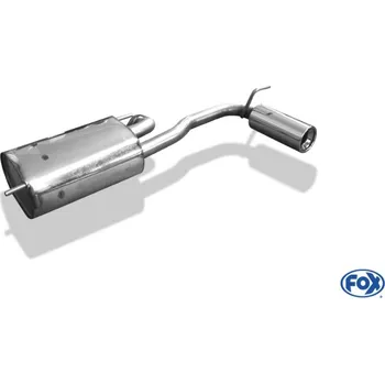 Tlumič výfuku Fox Sportauspuff koncový tlumič výfuku s koncovkou 1x90 Typ 13 pro Subaru Justy II s motorem 1.3, pro modely s lakovaným nárazníkem SLEVA 2%