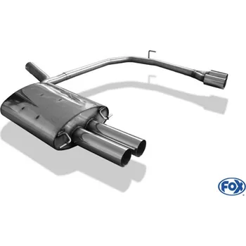 Tlumič výfuku Fox Sportauspuff koncový tlumič výfuku s koncovkou 2x76 Typ 10 na obou stranách pro BMW řada 5 E60 s motorem 2.0 D, 2.5 D, 3.0 d SLEVA 2%