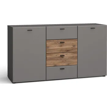 Komoda Komoda LUCENCE, grafit mat/dub flagstaff + vyzvednutí ZDARMA