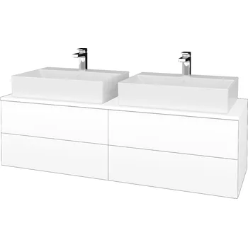 Koupelnový nábytek Dřevojas Koupelnová skříňka s umyvadlem MODULE SZZ4 140 (umyvadlo Kube)