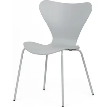 Jídelní židle Židle jídelní, šedý plast, čtyřnohá kvová podnož